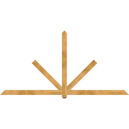 Ekena Millwork Kennewick Rough Sawn Timber Gable Bracket, Western Red Cedar, 108"W x 54"H x 2"D x 4"F, 12/12 Pitch GBW108X54X0204KEN00RWR